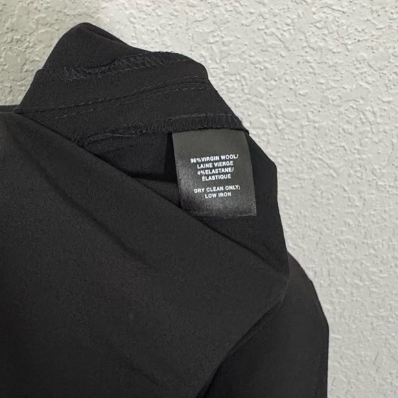 Lafayette 148 Menswear Virgin Wool Blend High Rise Pants in Black Size 16W NEW - Picture 8 of 8